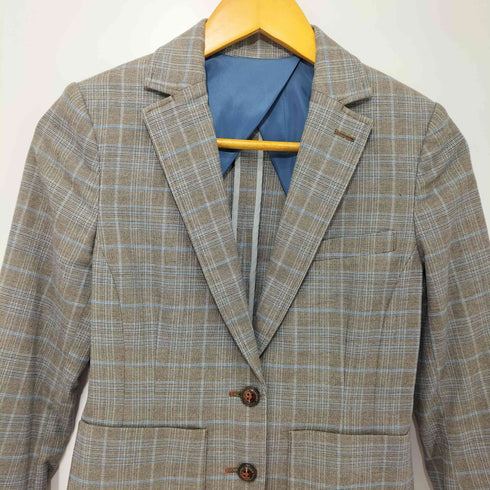 ダブルスタンダードクロージング DOUBLE STANDARD CLOTHING イタリア製 2Bシングル テーラードジャケット  エルボーパッチ レディース JPN:36